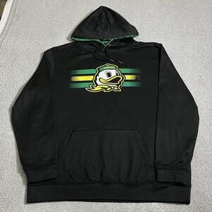 Oregon Ducks Hoodie Mens XL Black Sweatshirt Pullover Football Puddles NCAA